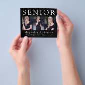 PAPER-minimalistisch hooggeplaatst vier-fotoberich Flyer (Hand)