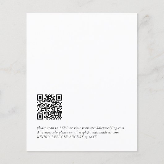 PAPER Moderne QR Code Text Weddenschap Flyer (Achterkant)