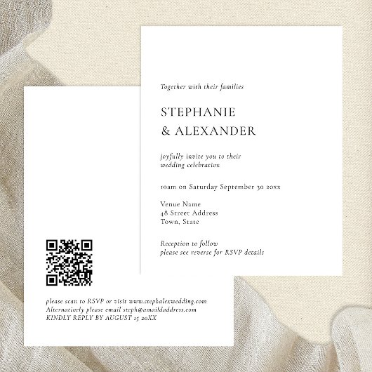 PAPER Moderne QR Code Text Weddenschap Flyer