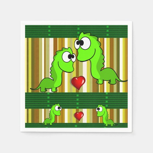 Paper Napkins Dinosaur Servet (Voorkant)