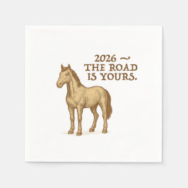 Paper Napkins with motivational text and horse Servet