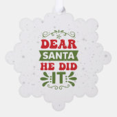 Paper Ornament Kaart-Funny Xmas Quote. (Achterkant)
