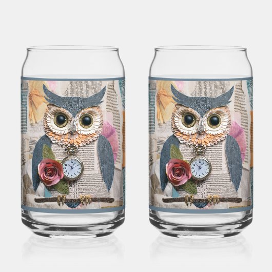 Paper Owl Soda Glass (Recto)