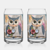 Paper Owl Soda Glass (Verso)