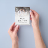 PAPER Photo Line QR Code Huwelijk Save The Date Flyer (Hand)