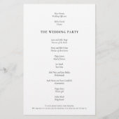 PAPER Photo Moderne Script Wedding Programme Flyer (Achterkant)