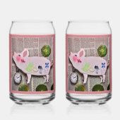 Paper Pig Soda Glass (Verso)