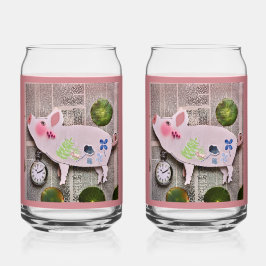 Paper Pig Soda Glass Blikvorm Glas