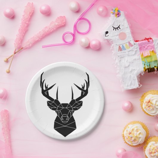 Paper plate with deer / Pappteller mit Hirsch Papieren Bordje (Feest)