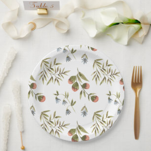 Paper Plates 22,9 cm - Flower Pattern Papieren Bordje