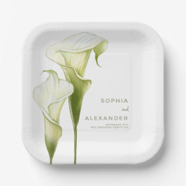 Paper Plates for a Modern Wedding. Papieren Bordje