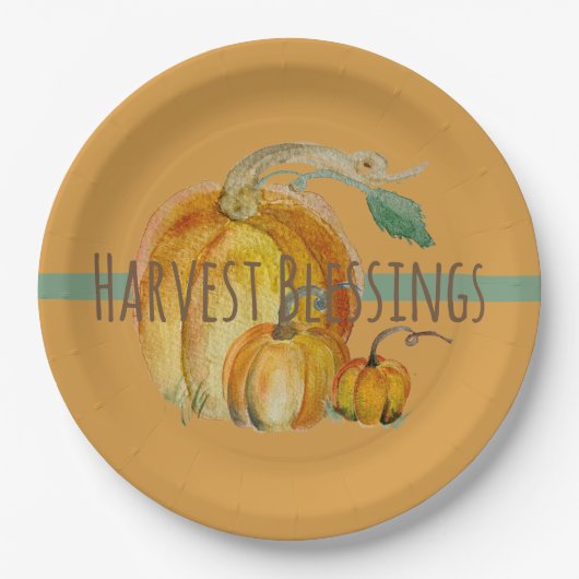 Paper Plates: Harvest Blessings Papieren Bordje (Voorkant)