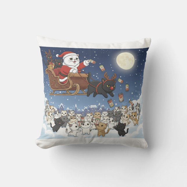 Paper&Pukku Merry Christmas! Throw Pillow Kussen (Voorkant)