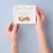 PAPER Pumpkins Florals QR Fall Weduwen Save Date Flyer (Hand)