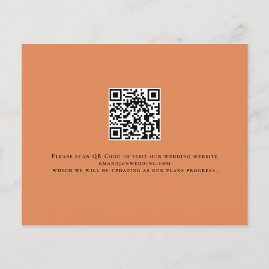 PAPER Pumpkins Florals QR Fall Weduwen Save Date Flyer (Achterkant)