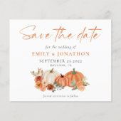 PAPER Pumpkins Florals QR Fall Weduwen Save Date Flyer (Voorkant)
