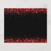 PAPER Red Glitter Kerstmis Black Hartelijk dank Flyer (Achterkant)