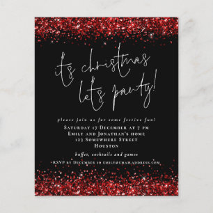 PAPER Red Glitter over de kerstfeestdag Flyer