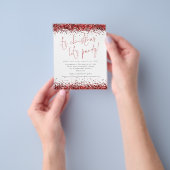 PAPER Rode Glitters Het is Kerstmis Laat het Feest Flyer (Hand)