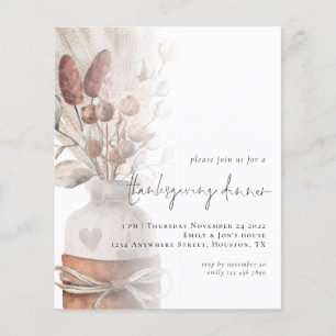PAPER Rustic Pampas Grass Thanksgiving Flyer