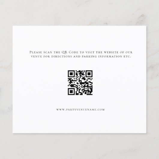 PAPER Script Photo QR Code Verloving Invitation Flyer (Achterkant)