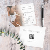 PAPER Script Photo QR Code Verloving Invitation Flyer