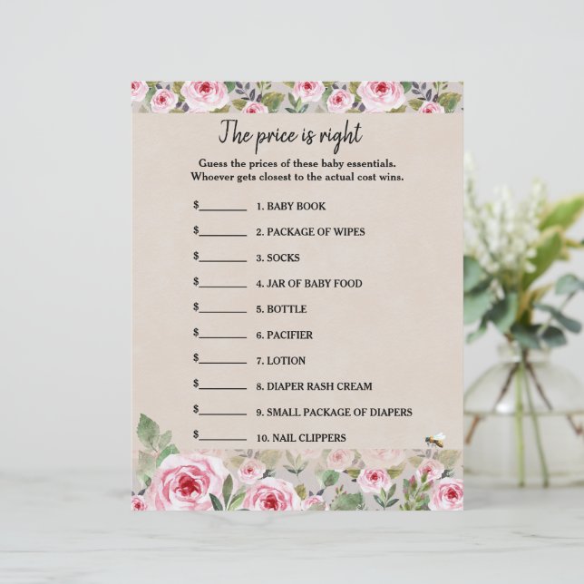 Paper Sheet spel De prijs is goed (Staand voorkant)