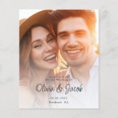 PAPER Simple Script Photo Weddenschap Save the Dat Flyer (Voorkant)