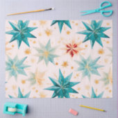 Paper Snowflakes Stars Blauw Roze Goud Kerstmis Tissuepapier (Craft)