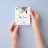 PAPER Terracotta Florals Baby shower Flyer (Hand)