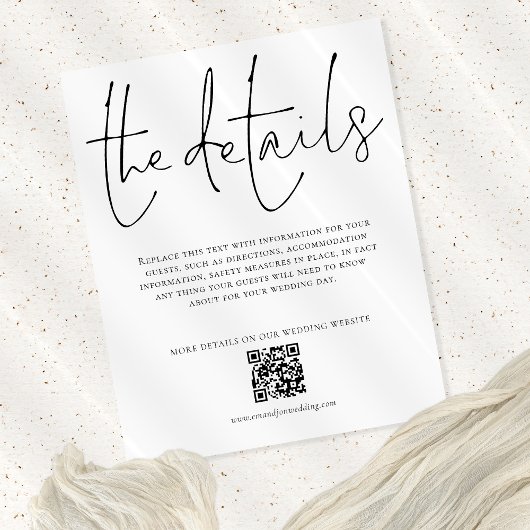 PAPER Weddenschap Details QR Code Script Enclosure Flyer