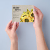 PAPER Weddenschap | Rustige zonnebloempauze Flyer (Hand)