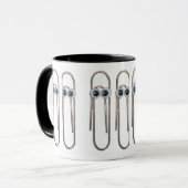 Paperclips aux yeux googly Mug (Devant gauche)