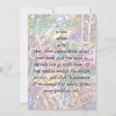 Paperclips colorés Office Party Invitation (Dos)