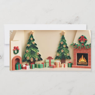 Papercraft Paper Quilling Christmas Kaart Foto