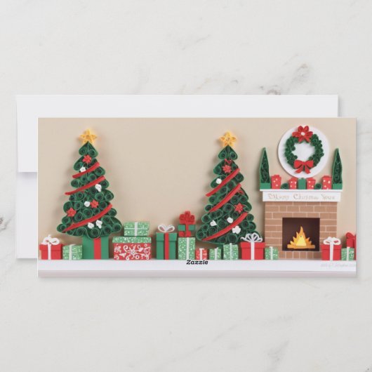 Papercraft Papier Quitter Carte de Noël Photo (Dos)