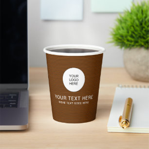 Papercup Business Logo Hier Elegante Schattigee Ko Papieren Bekers