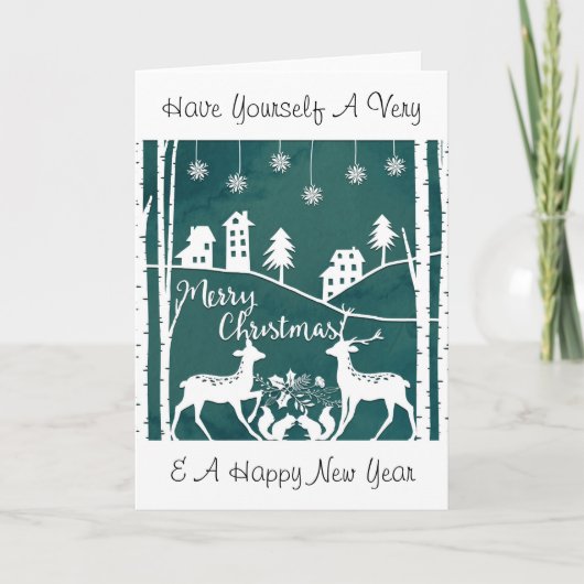 Papercut Christmas Kaart (Voorkant)