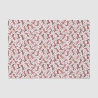 Papercut Cowgirl Boots in roze en bruine bloemen  Tissuepapier