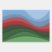 Papercut golven, kleurrijk abstract ontwerp inpakpapier vel (Voorkant 2)