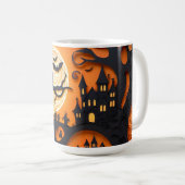 Papercut Halloween Scene Koffiemok (Voorkant rechts)