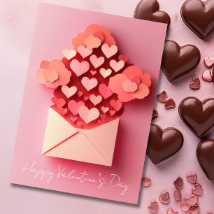 Papercut Hearts Valentijns's Groet Feestdagen Kaart