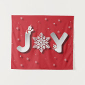 Papercut JOY met Penguin en Polar Beer Wandkleed (Voorkant (horizontaal))