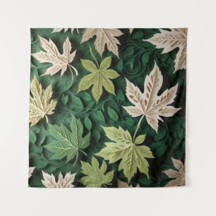 Papercut Leafs Pattern - Natuur-geïnspireerde eleg Wandkleed