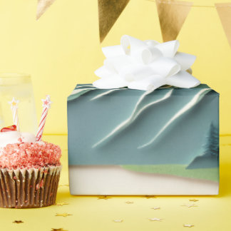 Papercut Mountain ontwerp Cadeaupapier