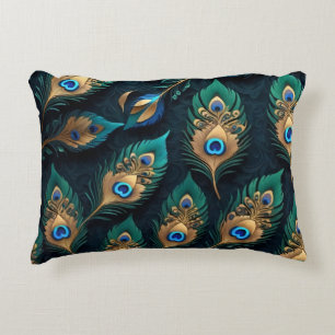 Papercut Peacock Feathers patroon Accent Kussen