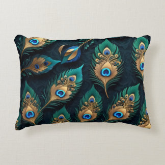 Papercut Peacock Feathers patroon Accent Kussen