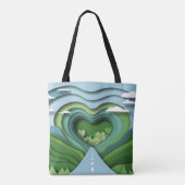 Papercut Road Shopping Errand Canvas tas (Achterkant)