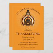 Papercut Turkije Pelgrim Thanksgiving Kaart (Voorkant / Achterkant)