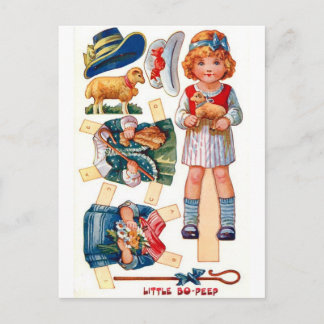  Paperdoll Little Bo Peep Briefkaart